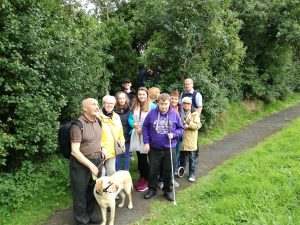 Accessible Heritage participants visiting Dungiven Priory.