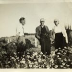 Laurence May with his father and mother in law