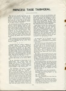 Scan of Princess Taise Taibhgeal from Sam Henry's Ulster Folk Tales, page 1.