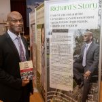Richard, whose story forms part of the project, at the exhibition in Coleraine Town Hall.
