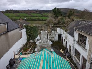 Photo of rear courtyard taken from first floor.